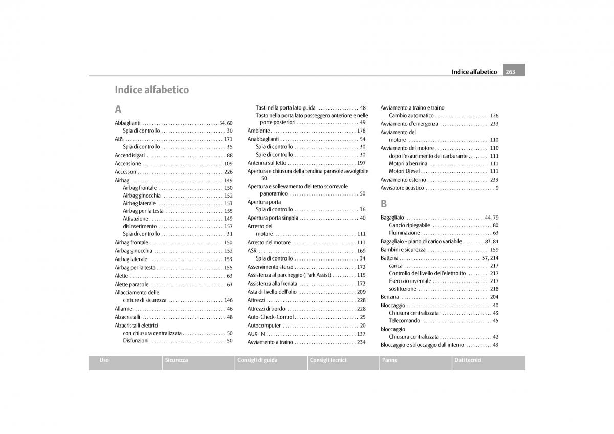 Skoda Yeti manuale del proprietario / page 264