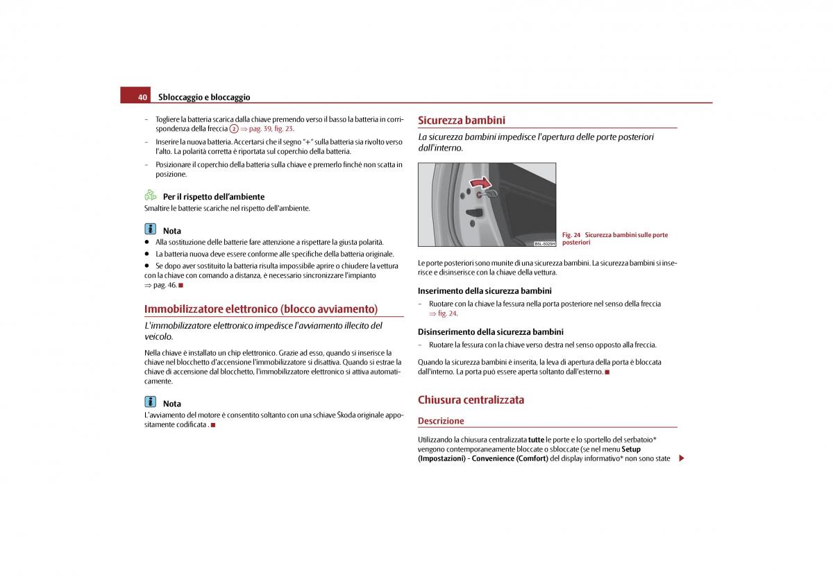 Skoda Yeti manuale del proprietario / page 41