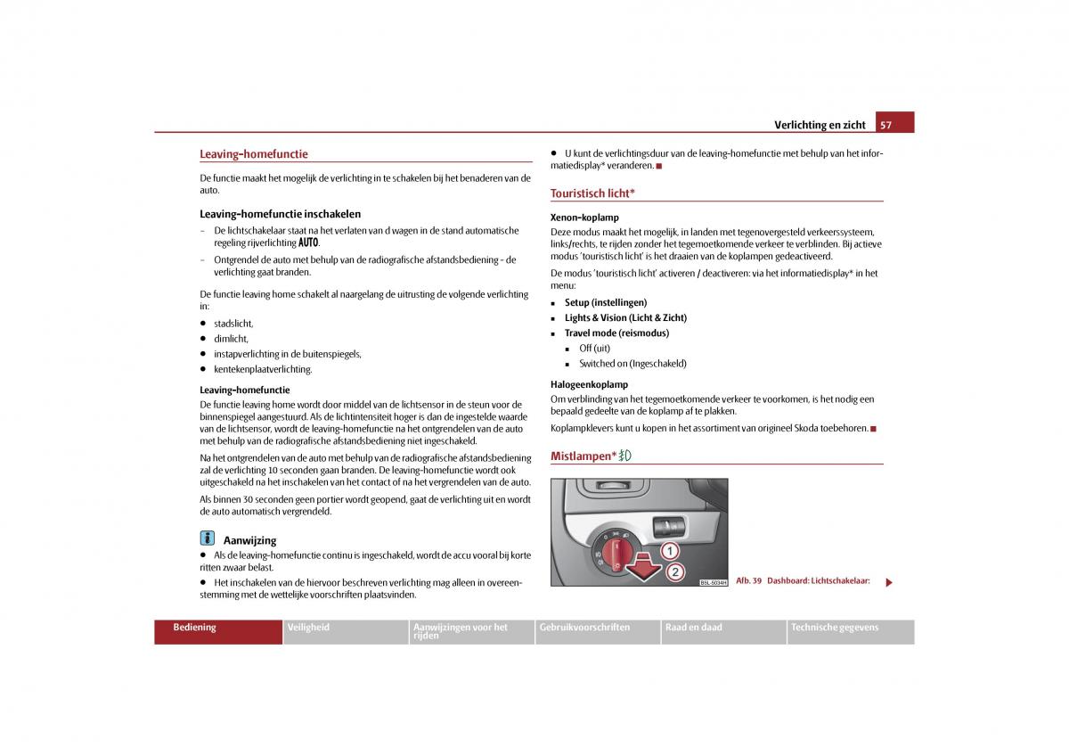 Skoda Yeti handleiding / page 58