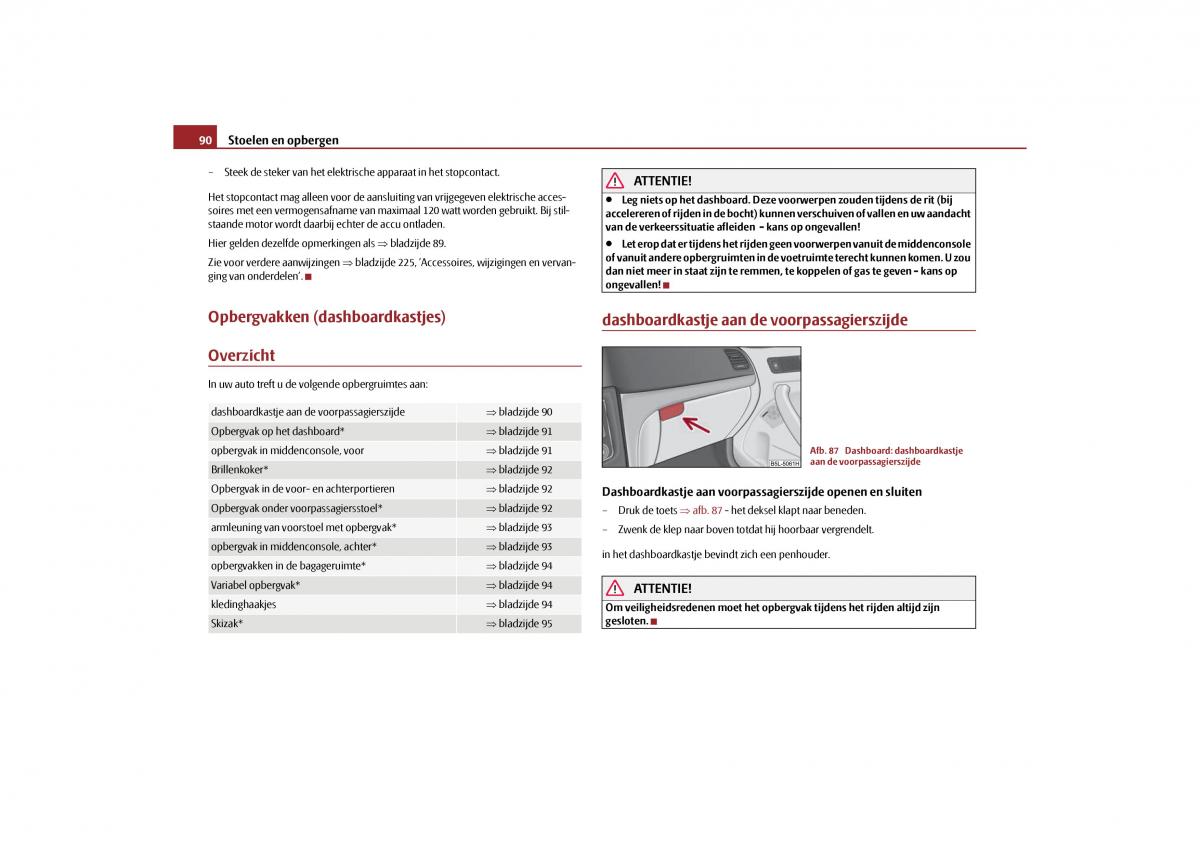 Skoda Yeti handleiding / page 91