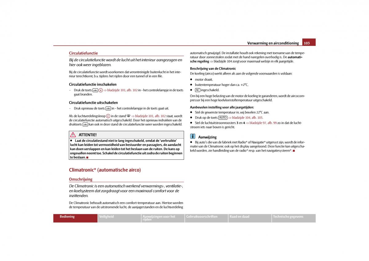 Skoda Yeti handleiding / page 104