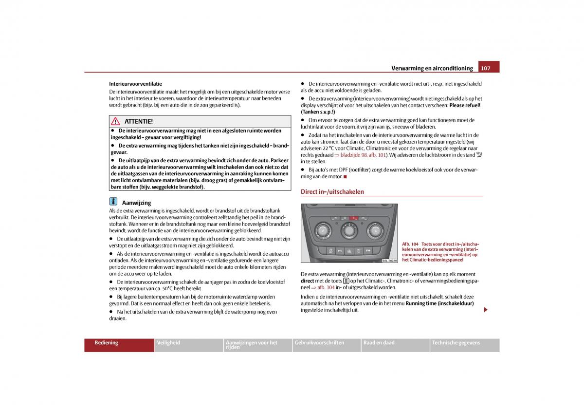 Skoda Yeti handleiding / page 108