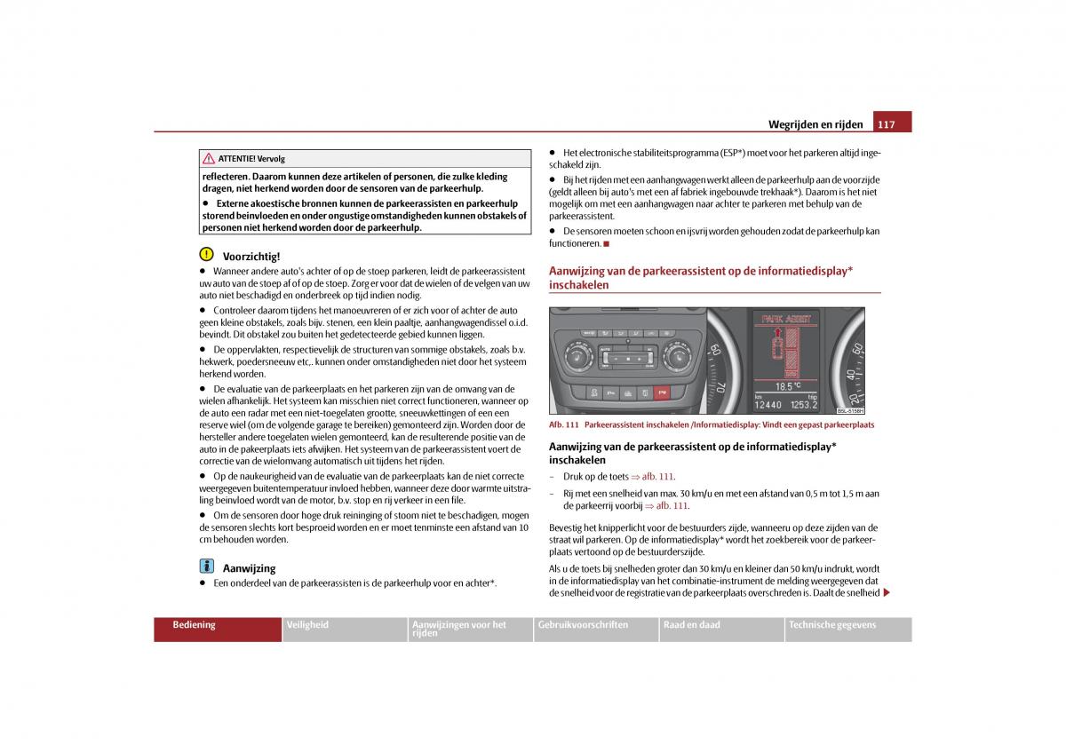 Skoda Yeti handleiding / page 118