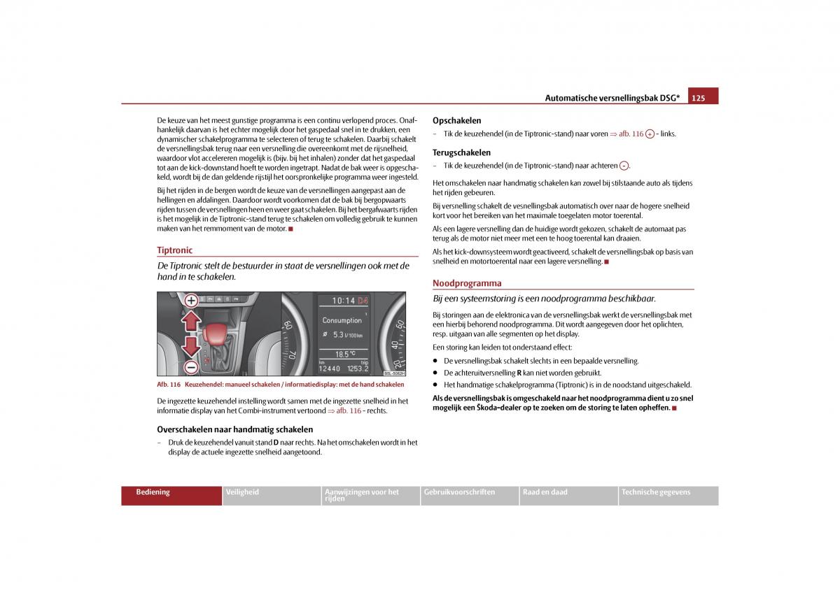 Skoda Yeti handleiding / page 126