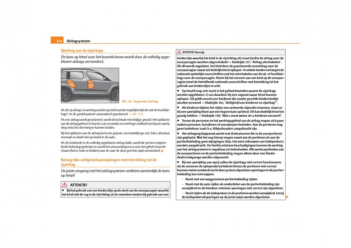 Skoda Yeti handleiding / page 155