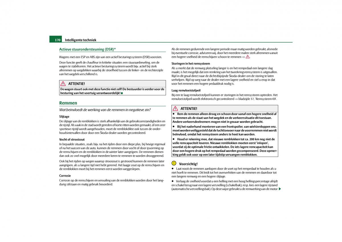 Skoda Yeti handleiding / page 171