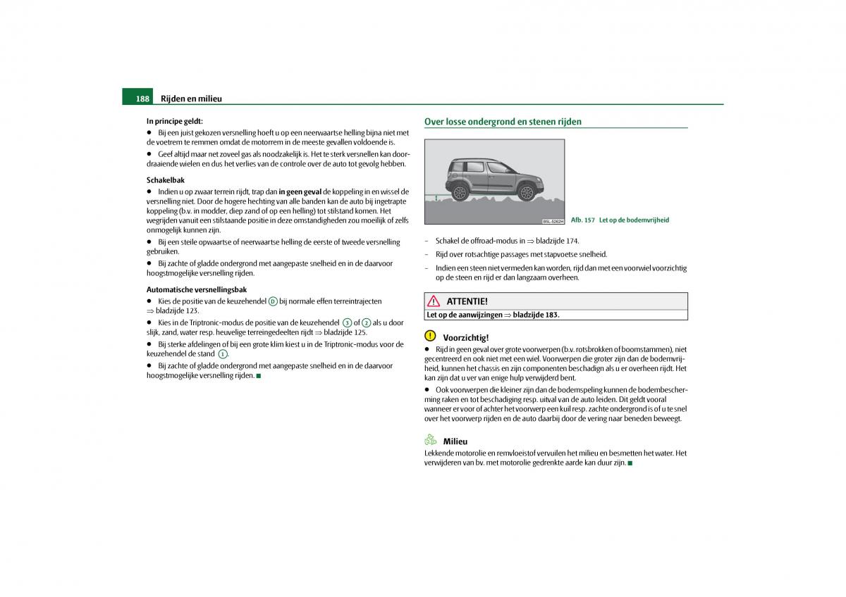 Skoda Yeti handleiding / page 189