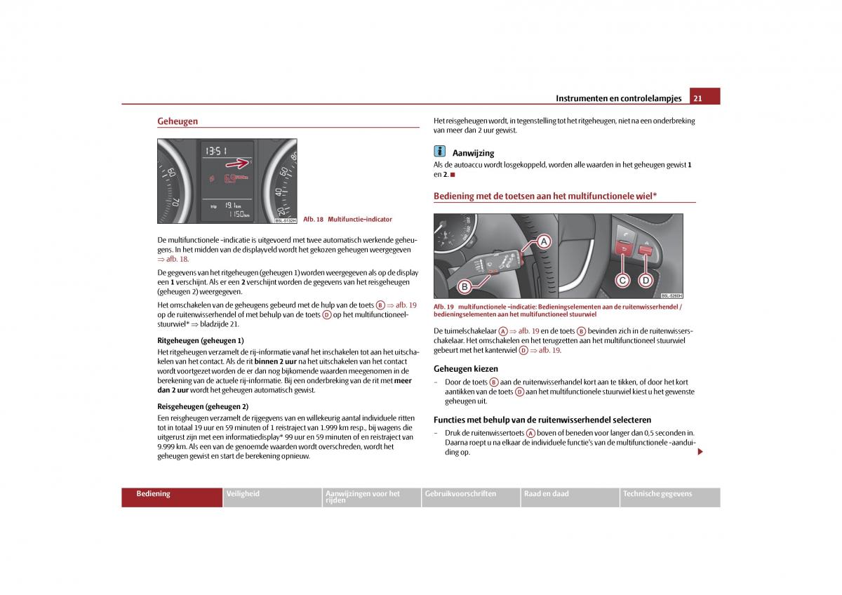 Skoda Yeti handleiding / page 22