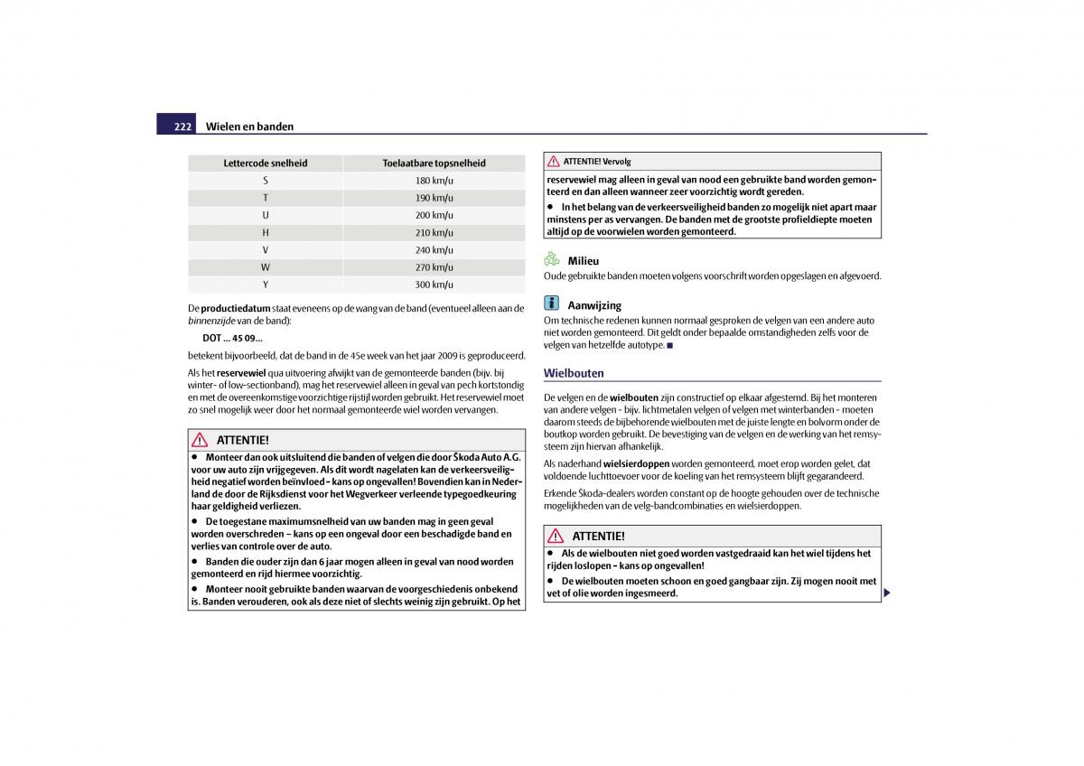 Skoda Yeti handleiding / page 223