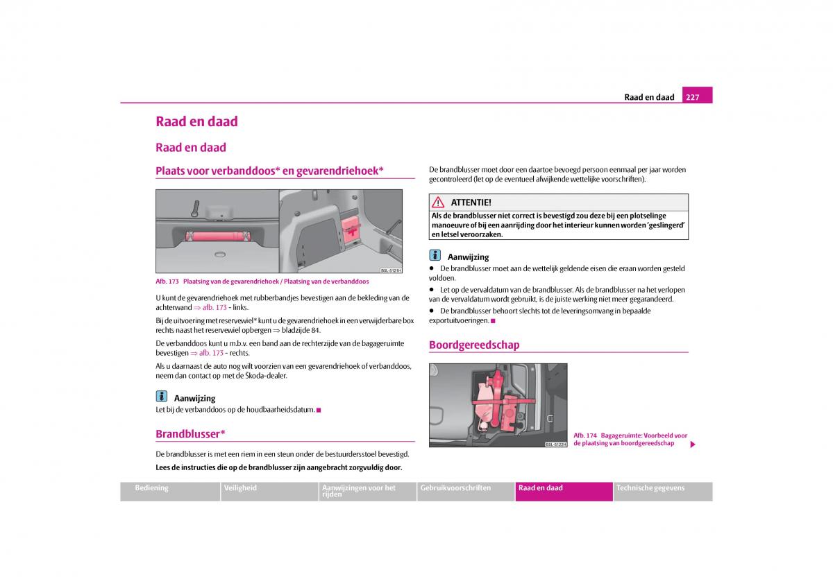 Skoda Yeti handleiding / page 228