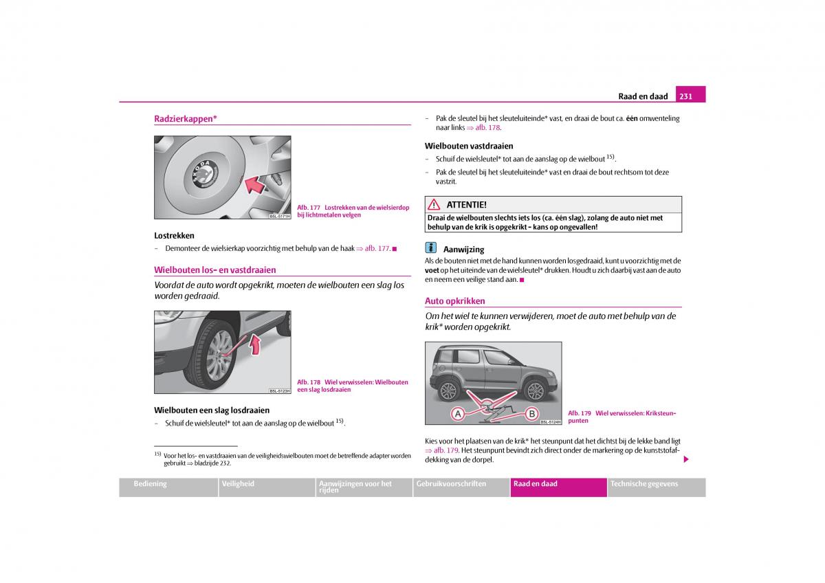 Skoda Yeti handleiding / page 232