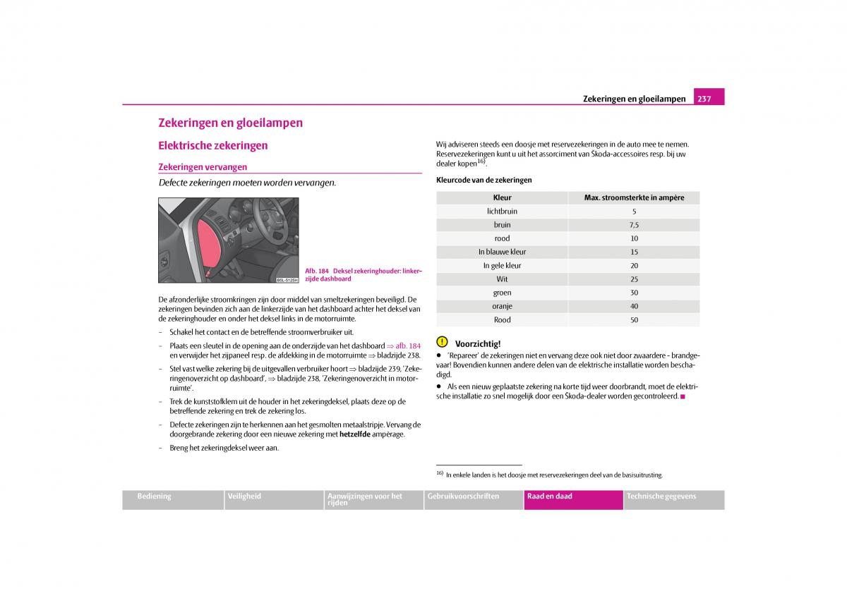 Skoda Yeti handleiding / page 238