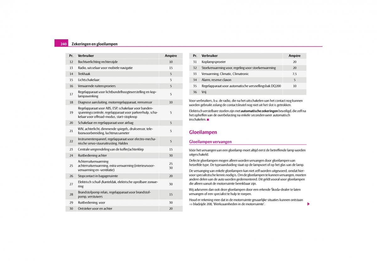 Skoda Yeti handleiding / page 241