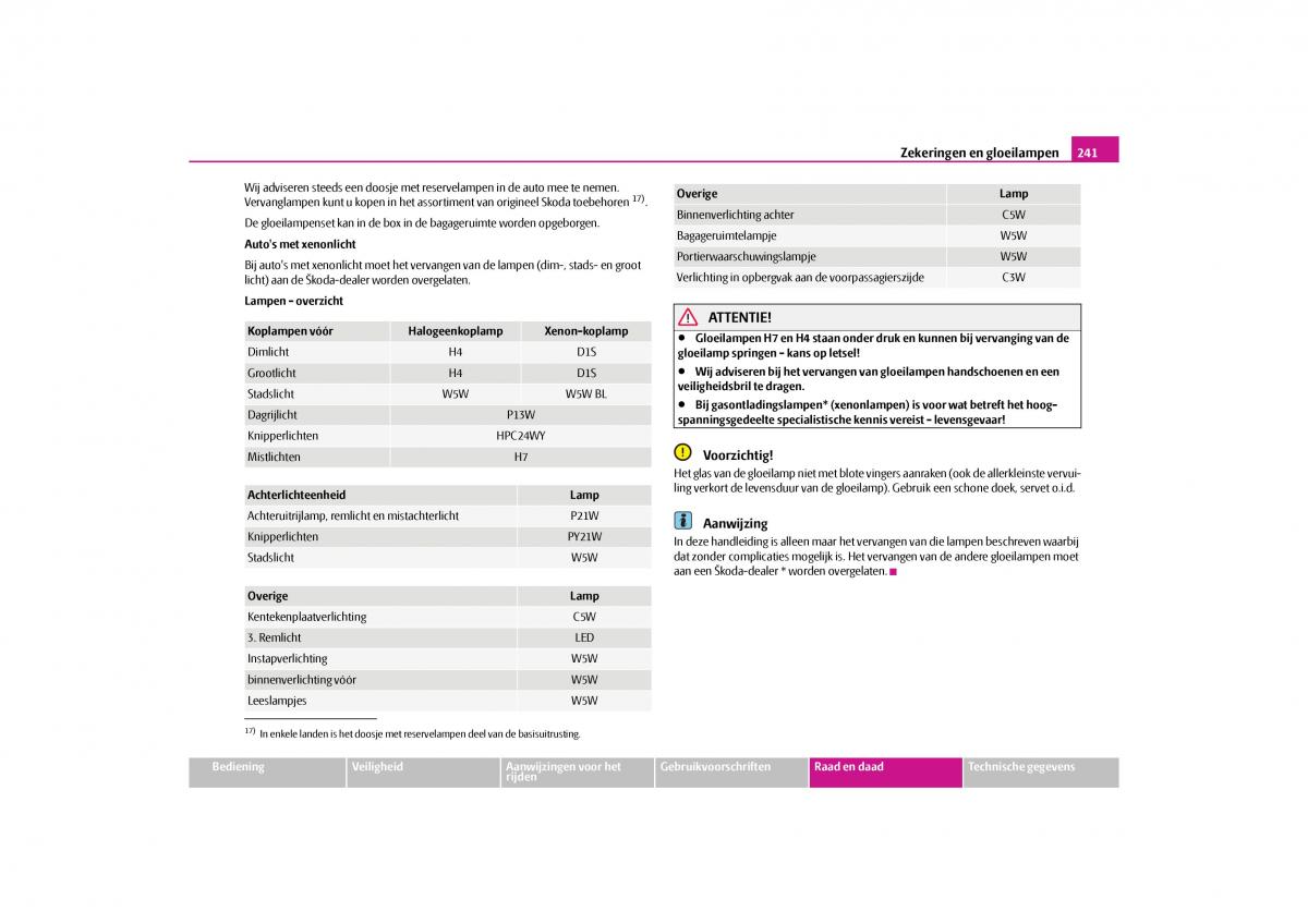 Skoda Yeti handleiding / page 242