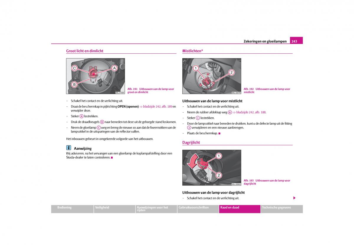 Skoda Yeti handleiding / page 244