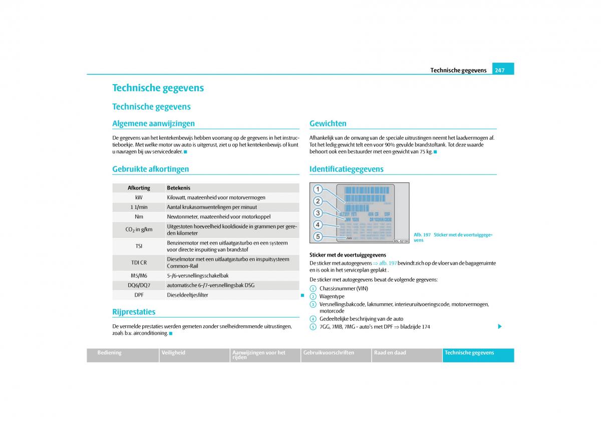 Skoda Yeti handleiding / page 248