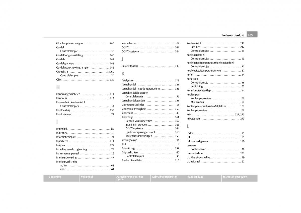 Skoda Yeti handleiding / page 266