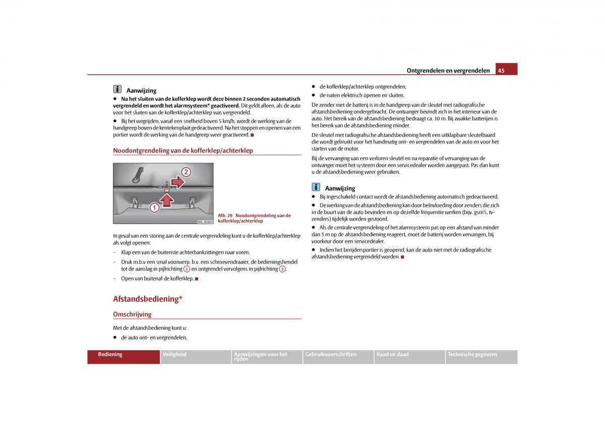 Skoda Yeti handleiding / page 46