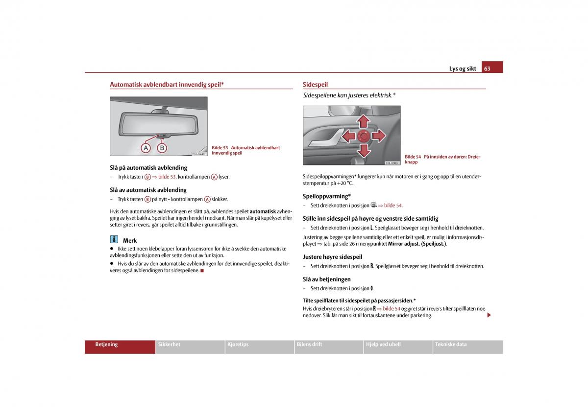 Skoda Yeti bruksanvisningen / page 64