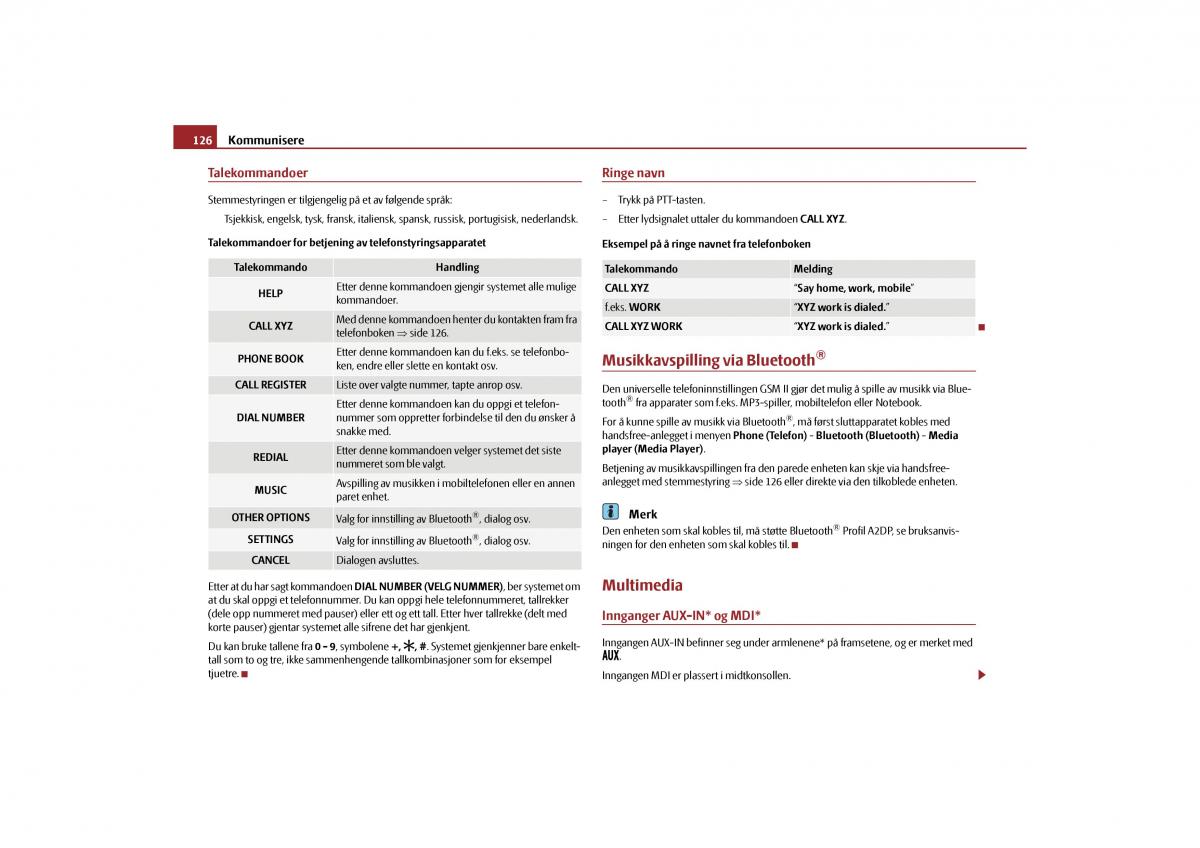 Skoda Yeti bruksanvisningen / page 127