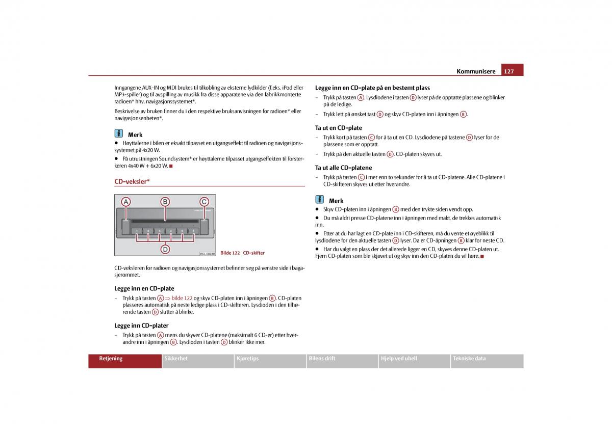 Skoda Yeti bruksanvisningen / page 128