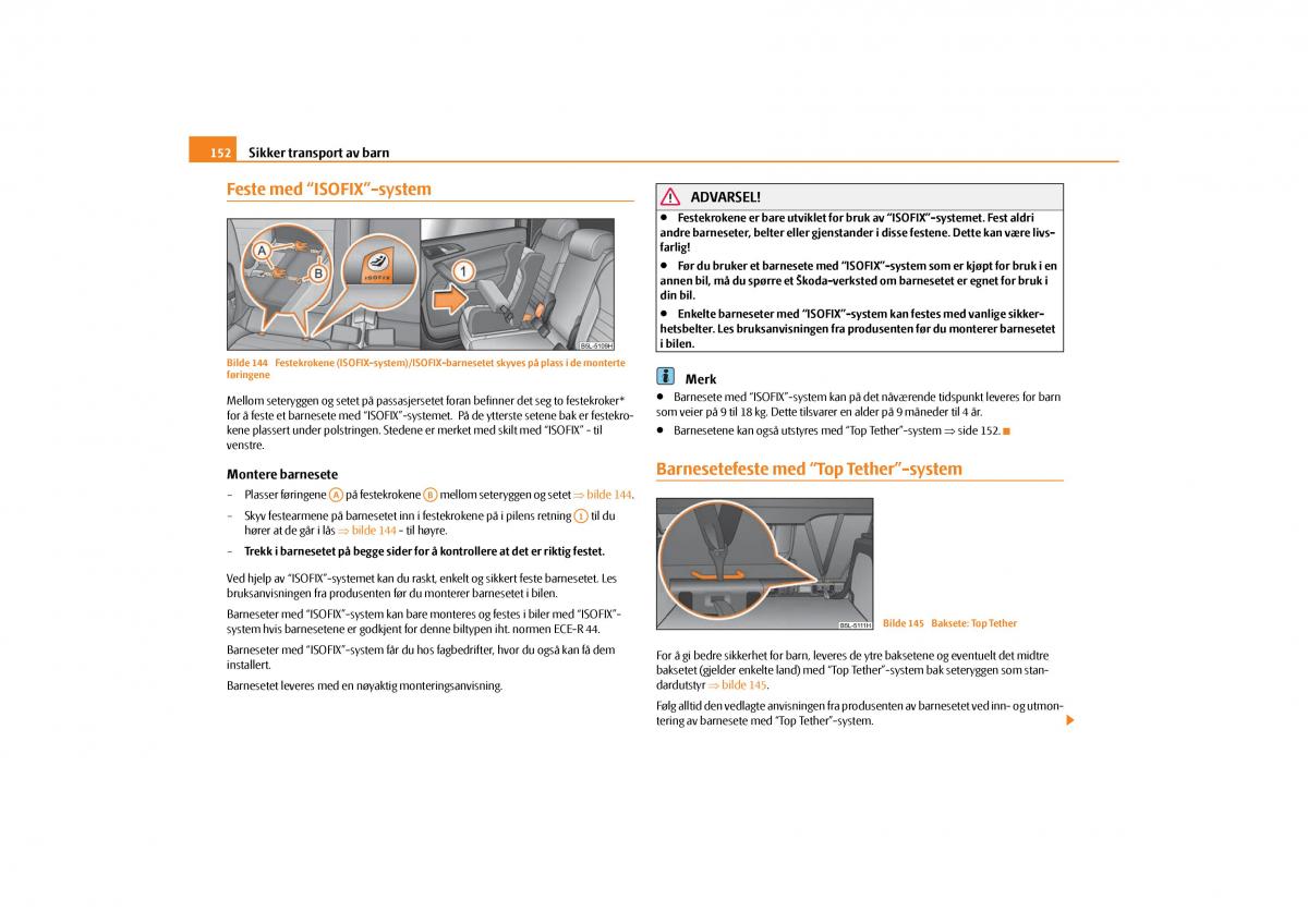 Skoda Yeti bruksanvisningen / page 153