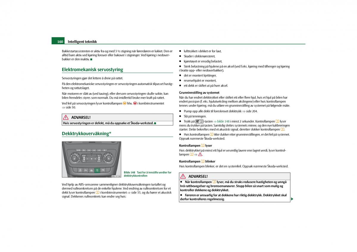 Skoda Yeti bruksanvisningen / page 161