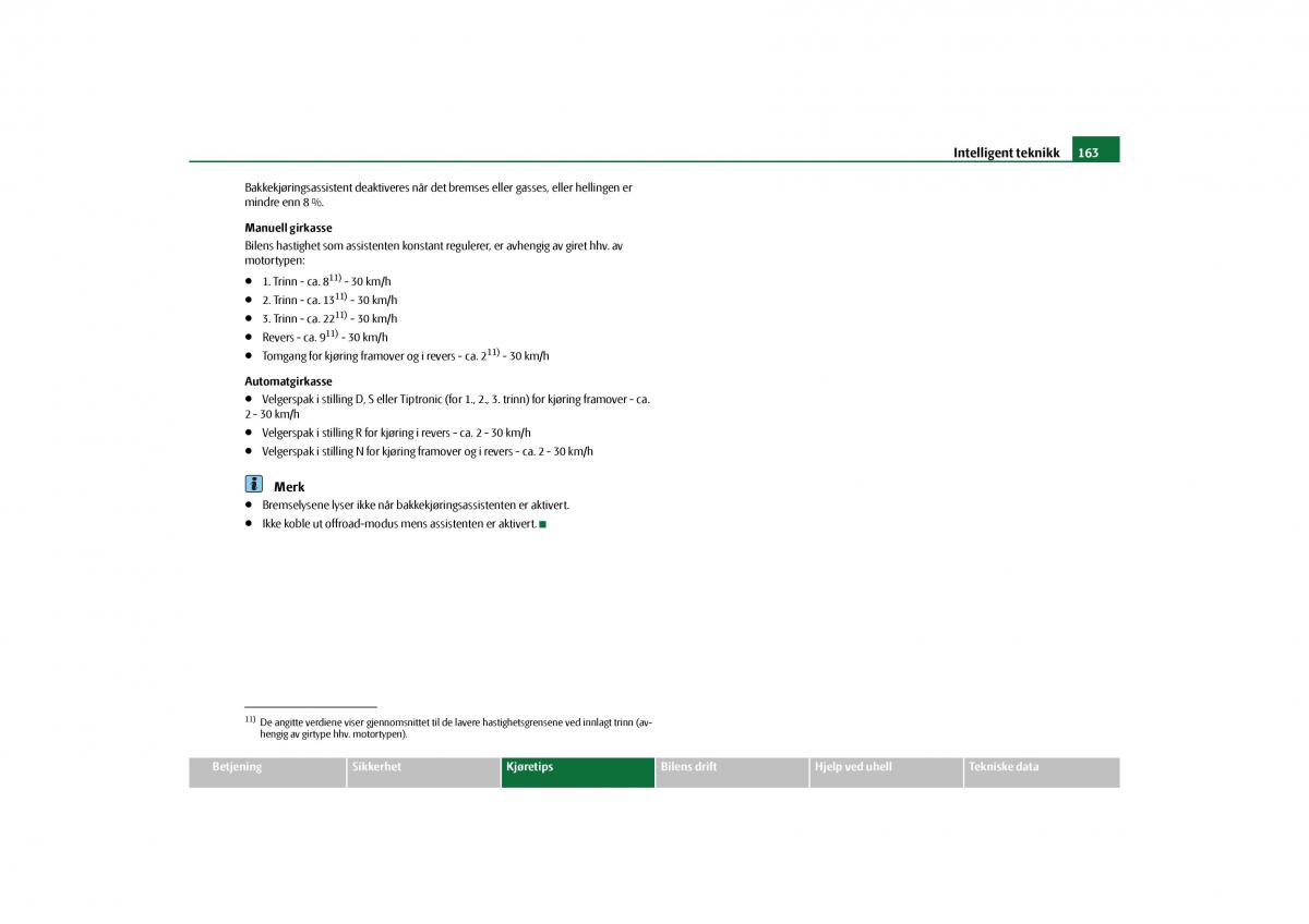 Skoda Yeti bruksanvisningen / page 164