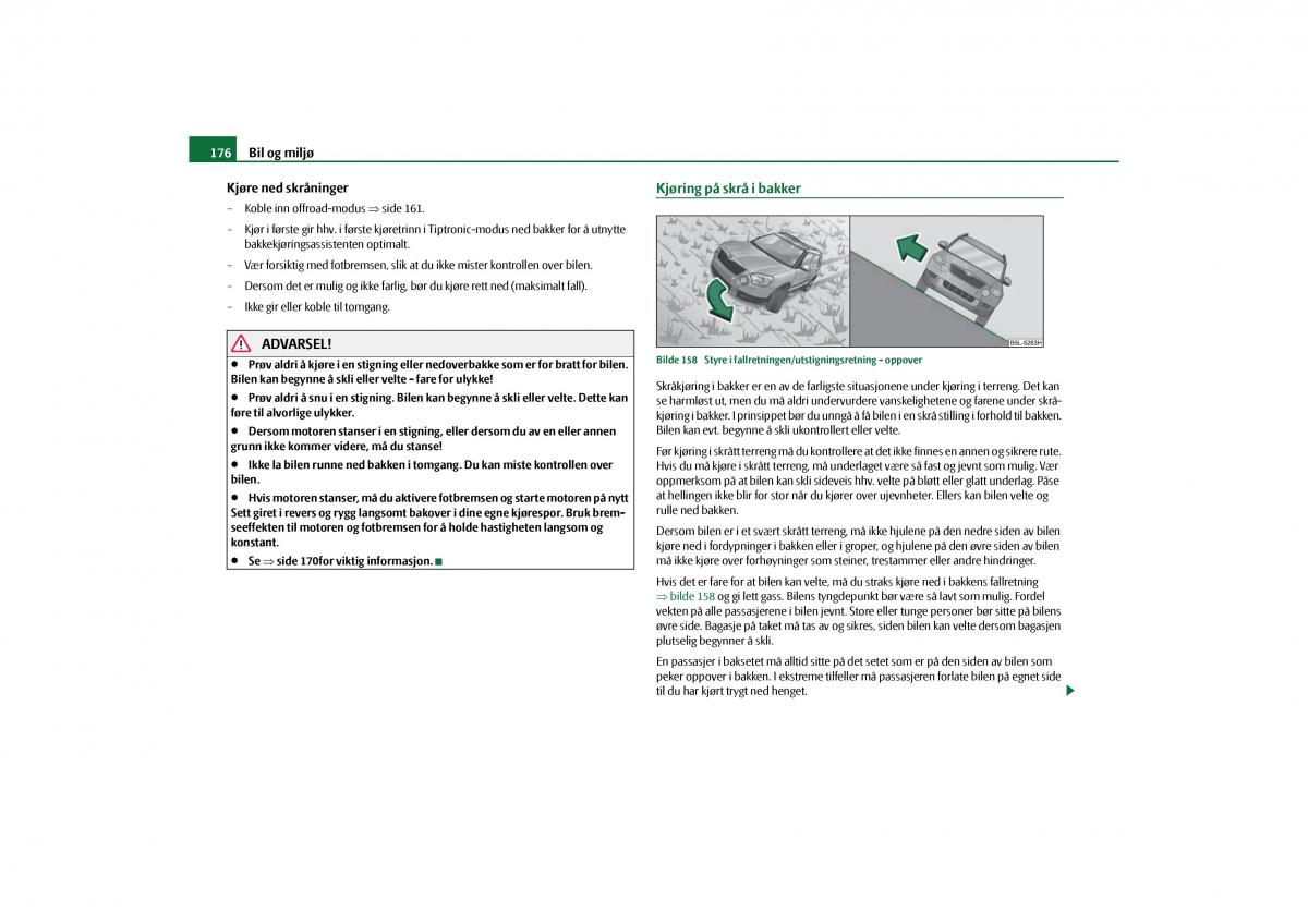 Skoda Yeti bruksanvisningen / page 177