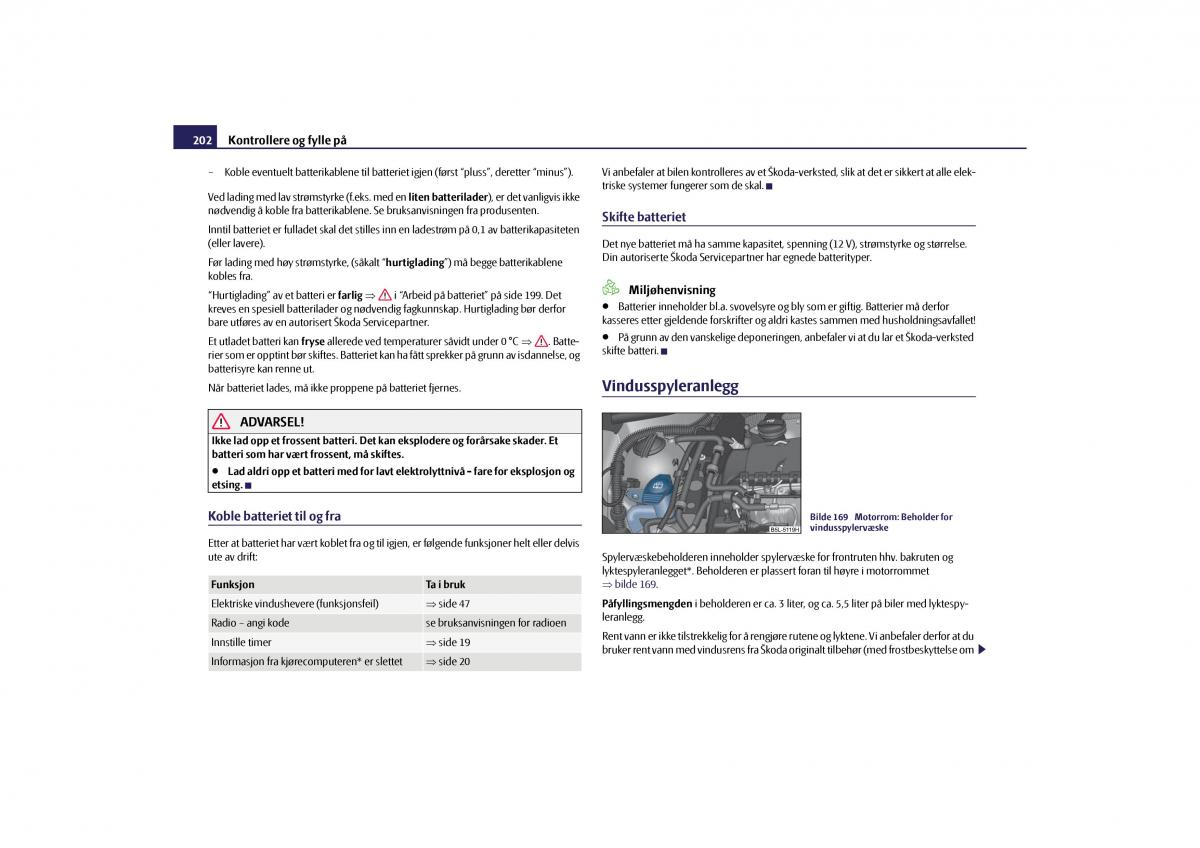 Skoda Yeti bruksanvisningen / page 203