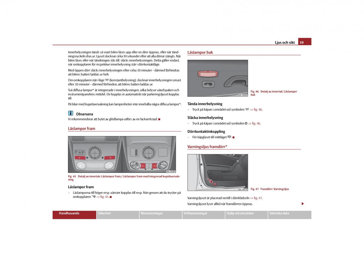 Skoda Yeti instruktionsbok / page 60