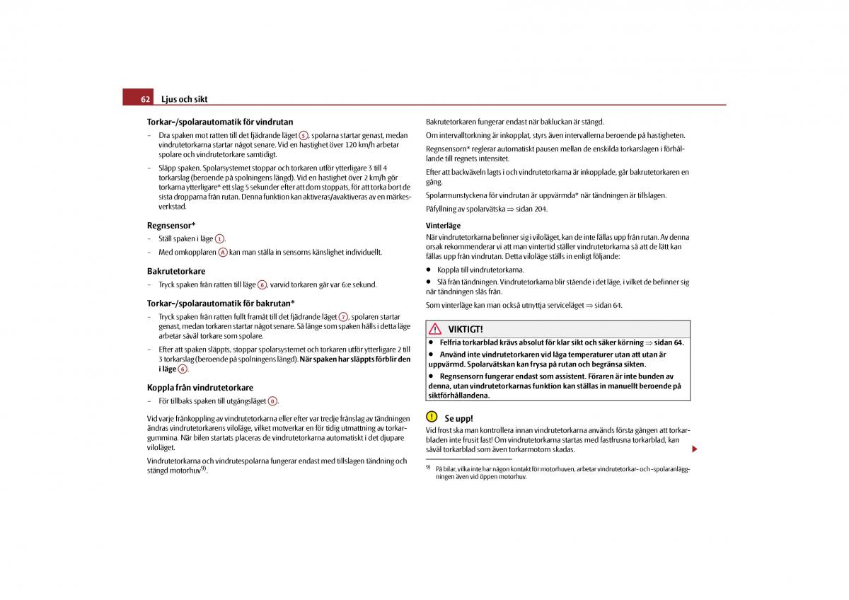 Skoda Yeti instruktionsbok / page 63