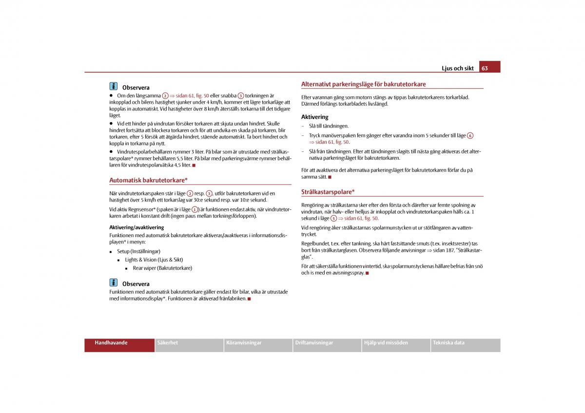 Skoda Yeti instruktionsbok / page 64