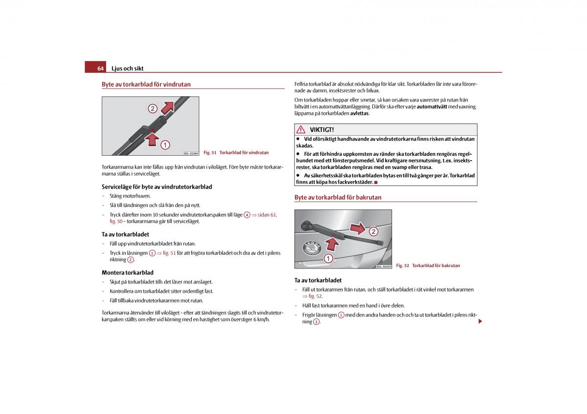 Skoda Yeti instruktionsbok / page 65