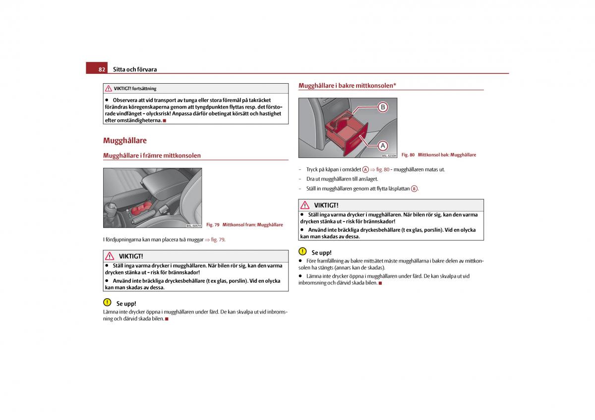 Skoda Yeti instruktionsbok / page 83