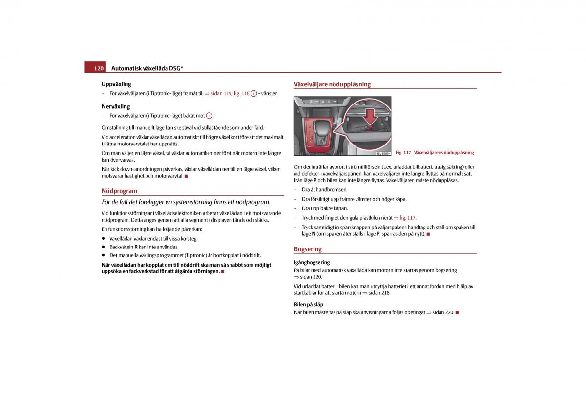 Skoda Yeti instruktionsbok / page 121