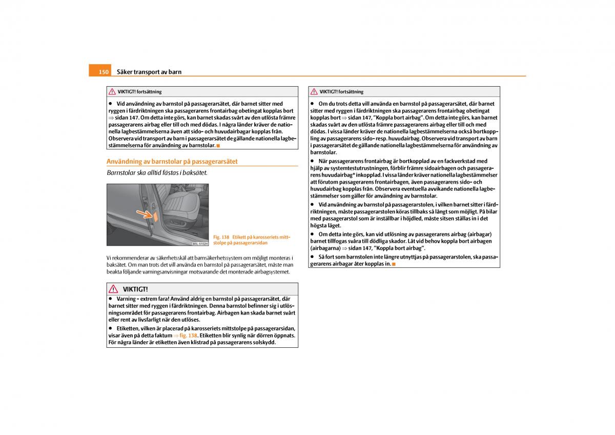 Skoda Yeti instruktionsbok / page 151