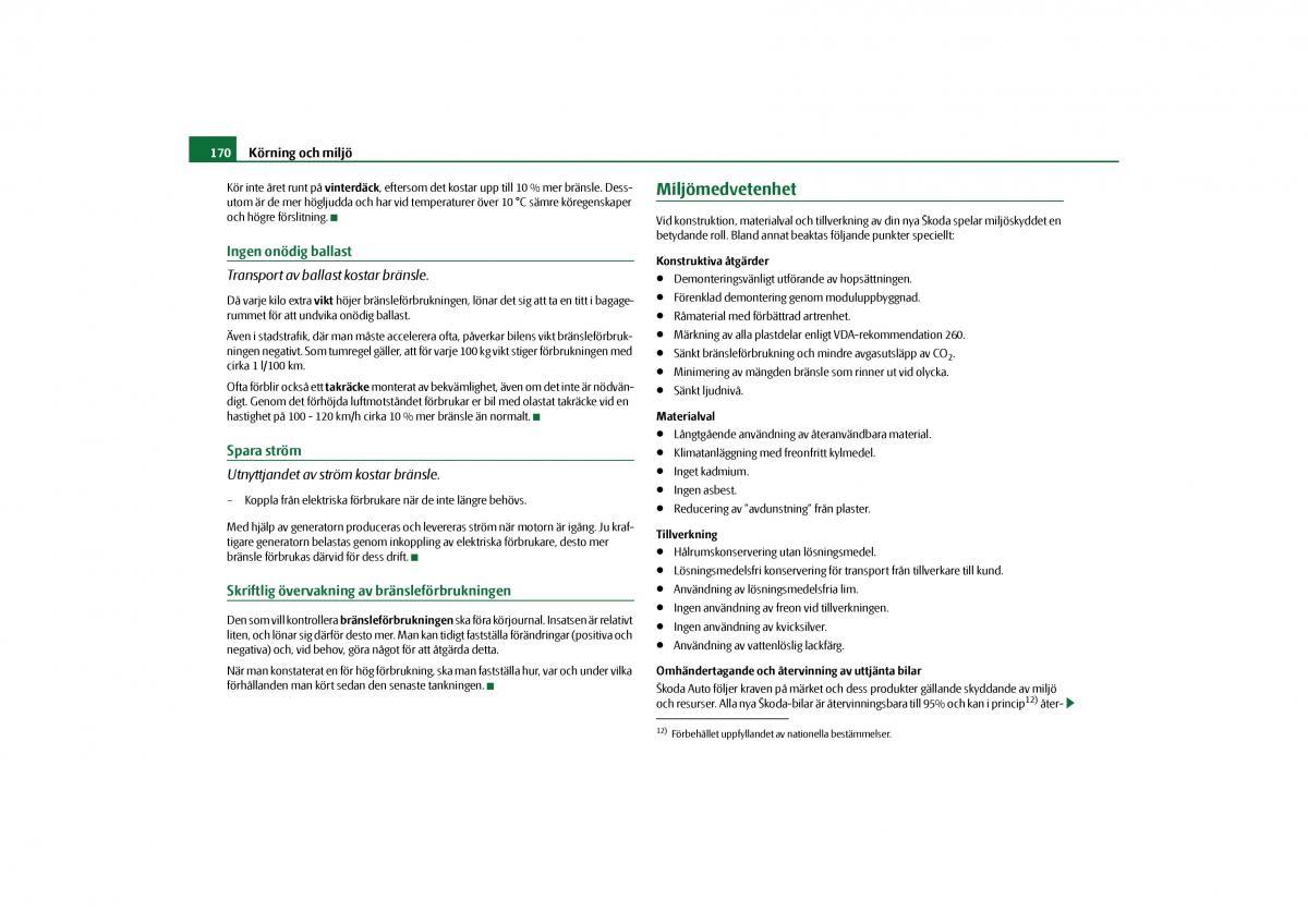 Skoda Yeti instruktionsbok / page 171