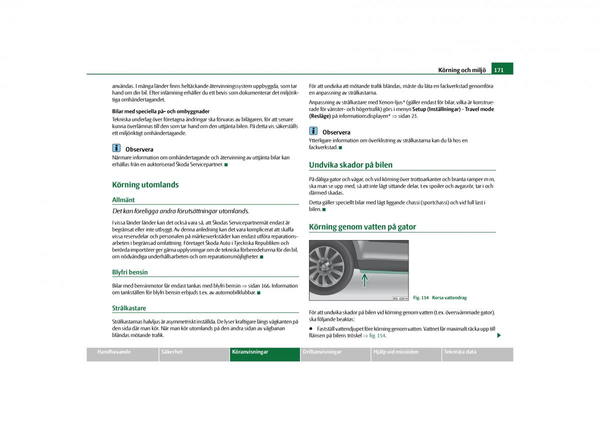 Skoda Yeti instruktionsbok / page 172