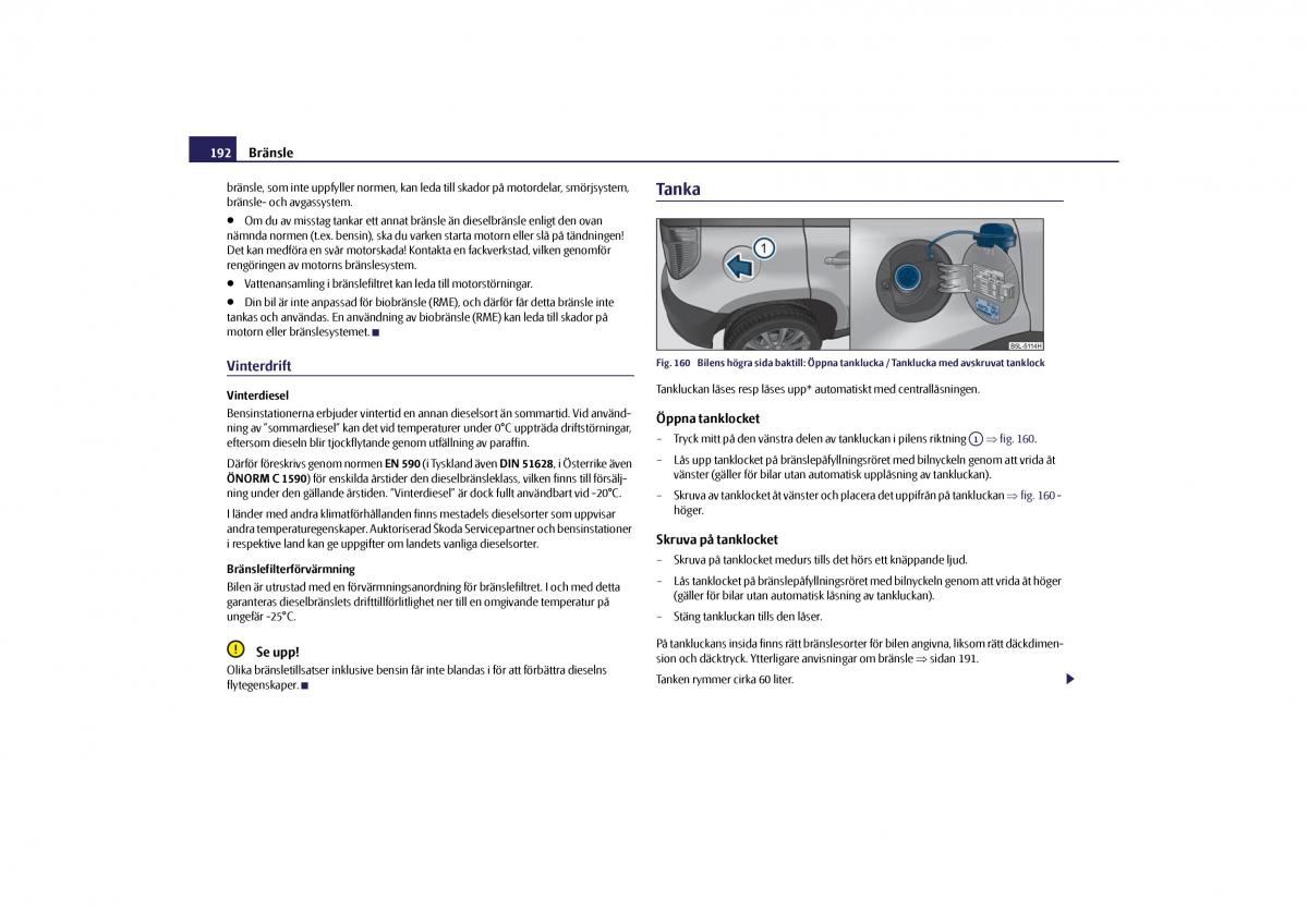 Skoda Yeti instruktionsbok / page 193