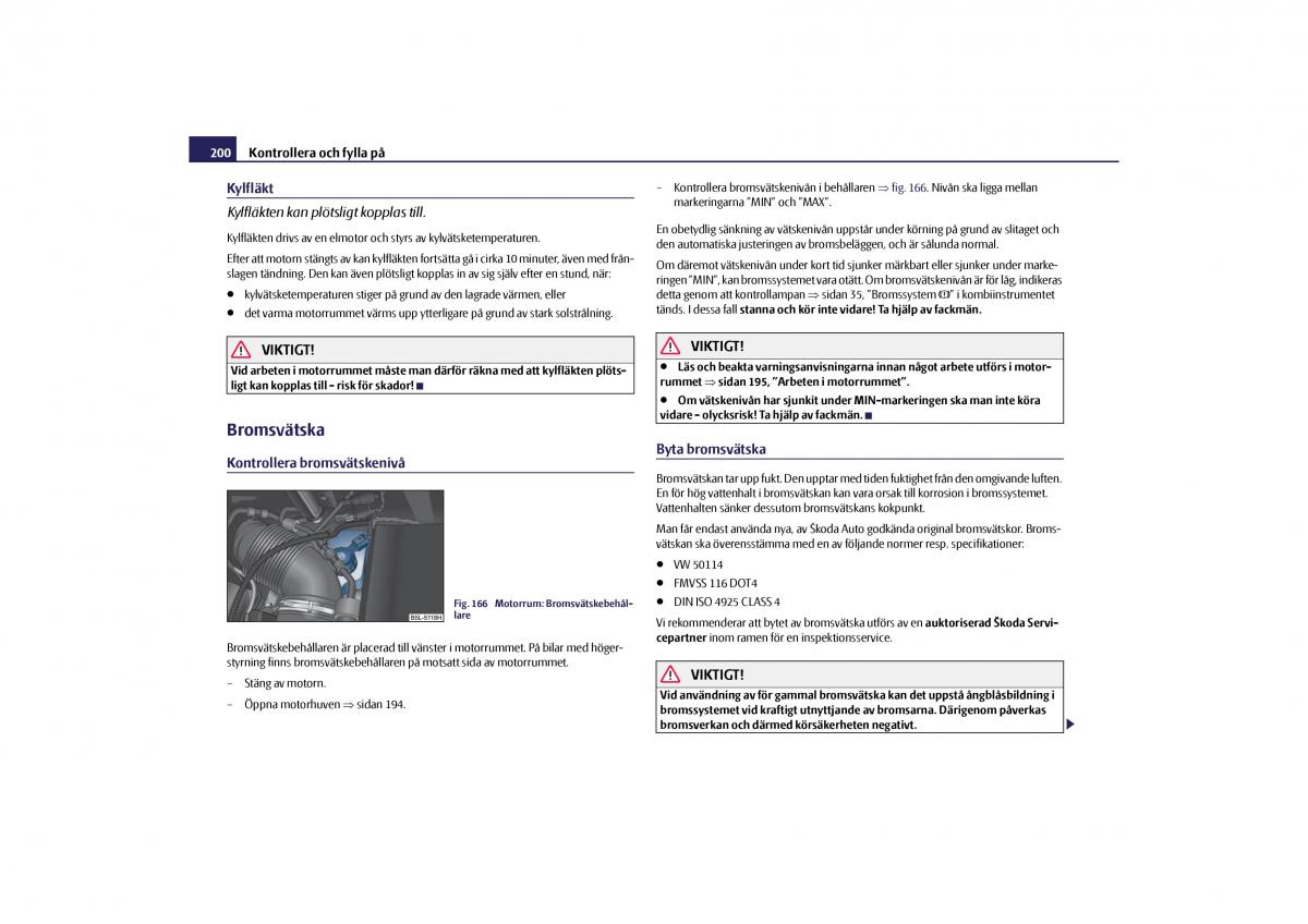 Skoda Yeti instruktionsbok / page 201