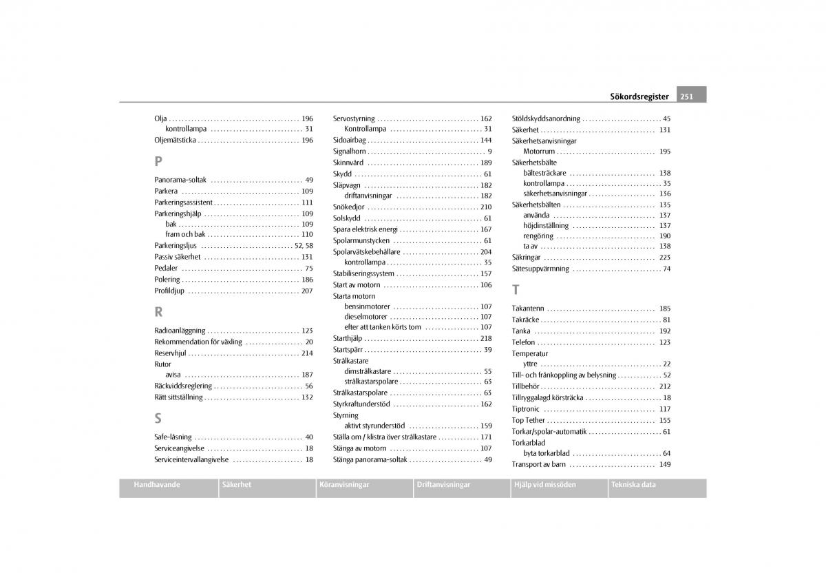 Skoda Yeti instruktionsbok / page 252