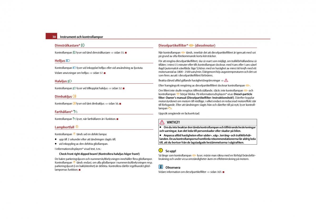 Skoda Yeti instruktionsbok / page 31