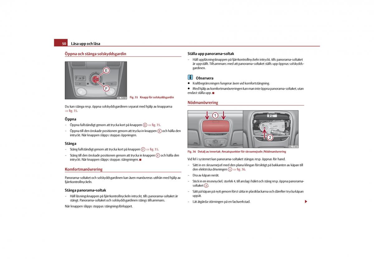 Skoda Yeti instruktionsbok / page 51