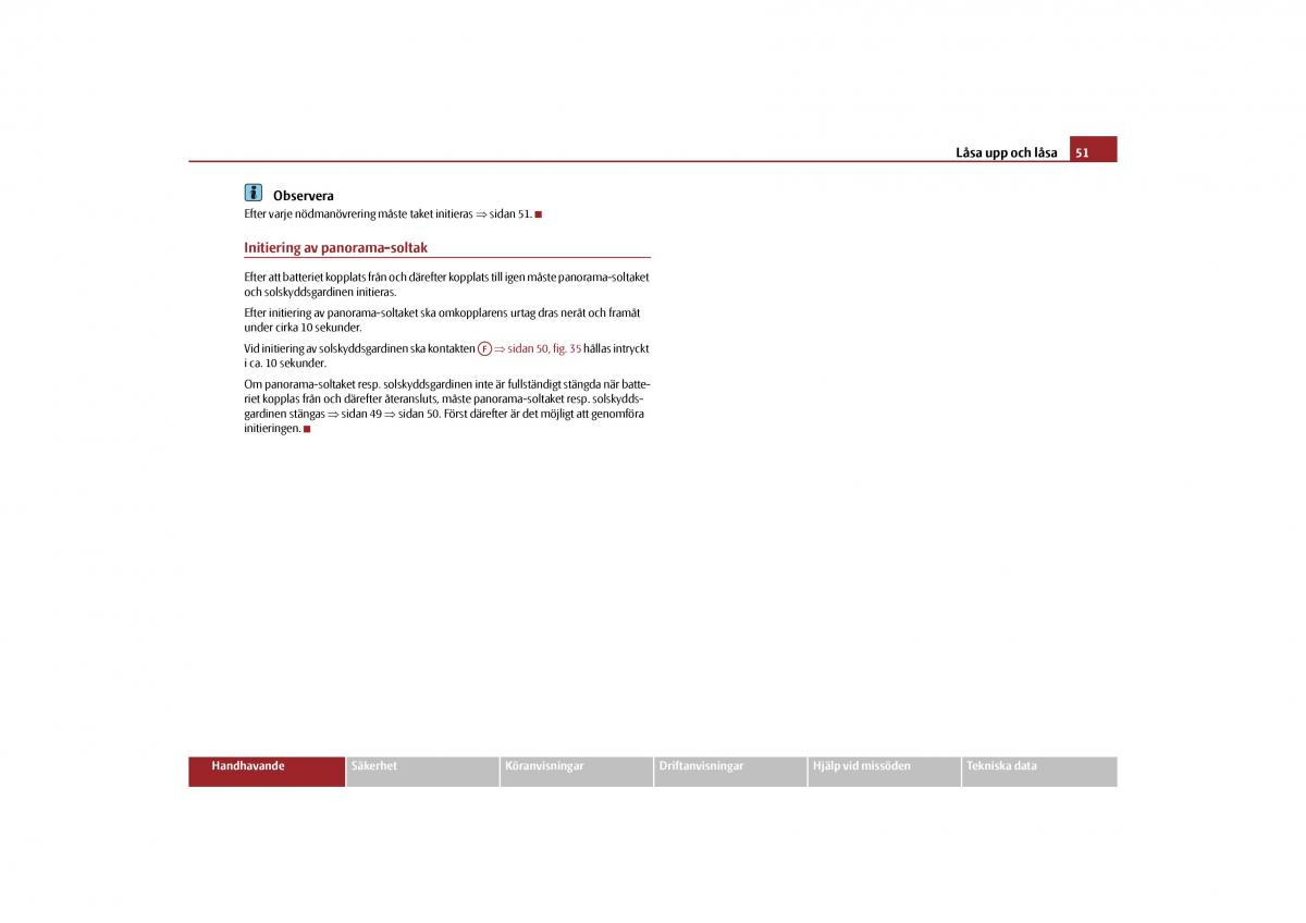 Skoda Yeti instruktionsbok / page 52