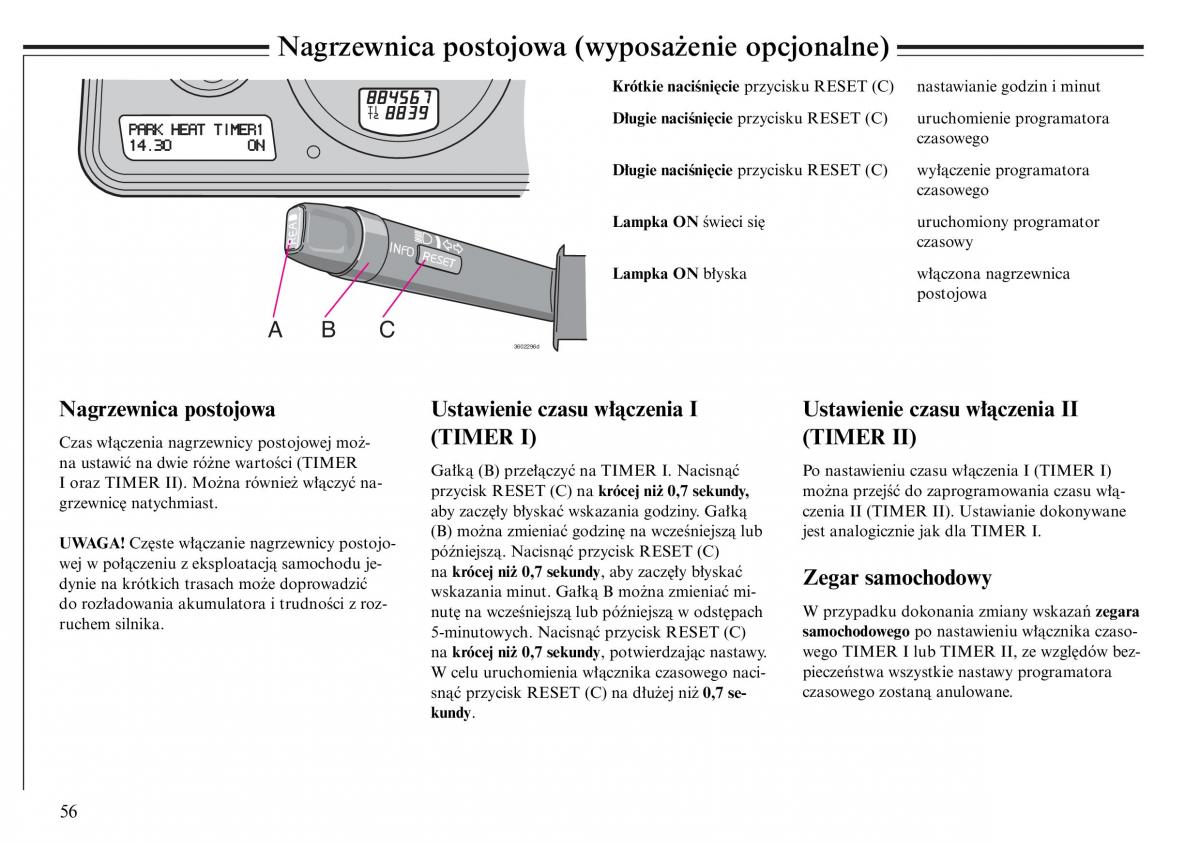 Volvo S80 I 1 instrukcja obslugi / page 58