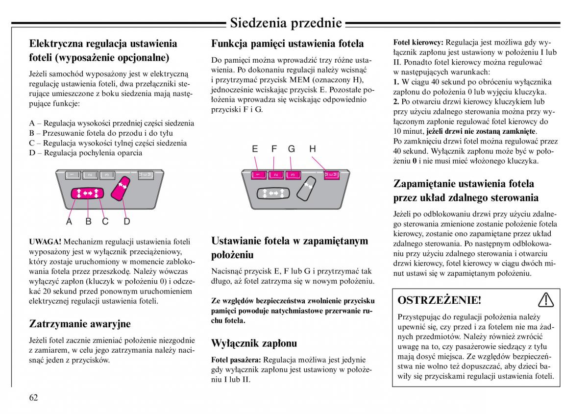 Volvo S80 I 1 instrukcja obslugi / page 64