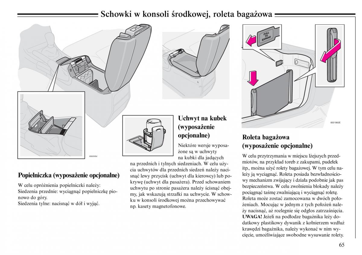 Volvo S80 I 1 instrukcja obslugi / page 67