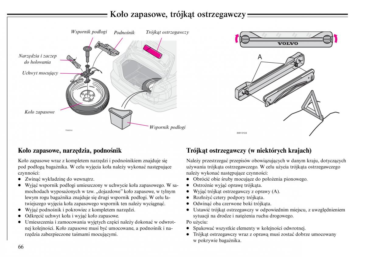 Volvo S80 I 1 instrukcja obslugi / page 68