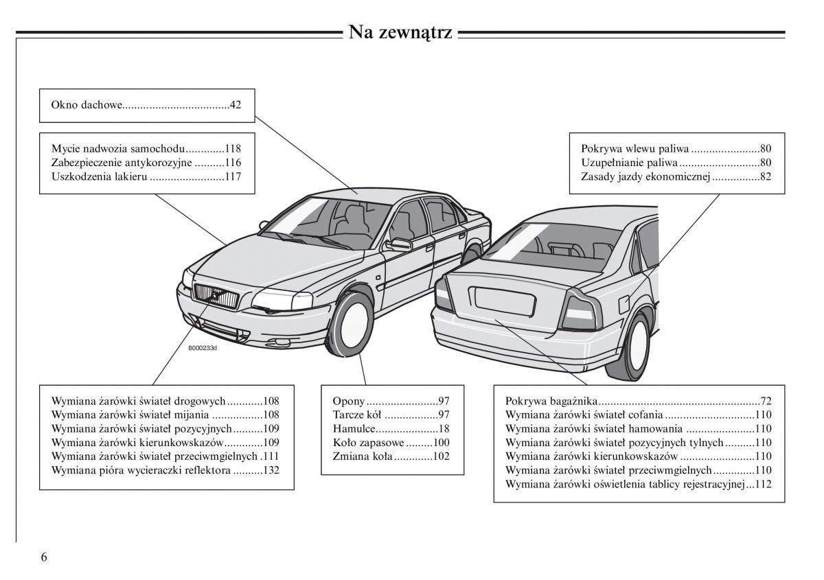 Volvo S80 I 1 instrukcja obslugi / page 8